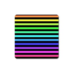 Rainbow Stripes Magnet (square)