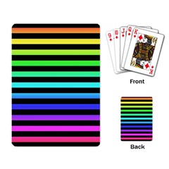 Rainbow Stripes Playing Cards Single Design