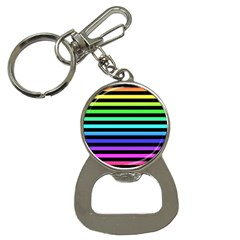 Rainbow Stripes Bottle Opener Key Chain