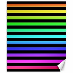 Rainbow Stripes Canvas 8  X 10  (unframed) by ArtistRoseanneJones