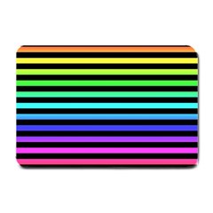 Rainbow Stripes Small Door Mat by ArtistRoseanneJones