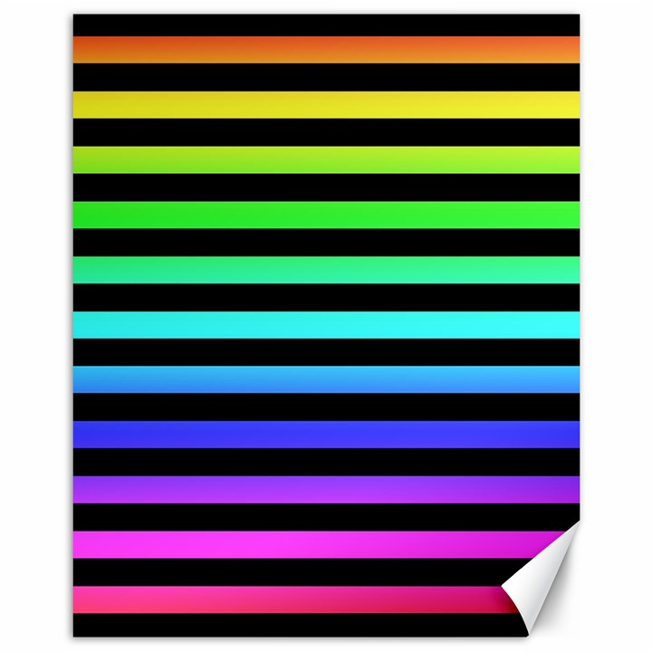 Rainbow Stripes Canvas 11  x 14  (Unframed)