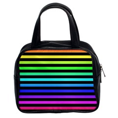 Rainbow Stripes Classic Handbag (two Sides)