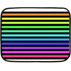 Rainbow Stripes Mini Fleece Blanket (two Sided)