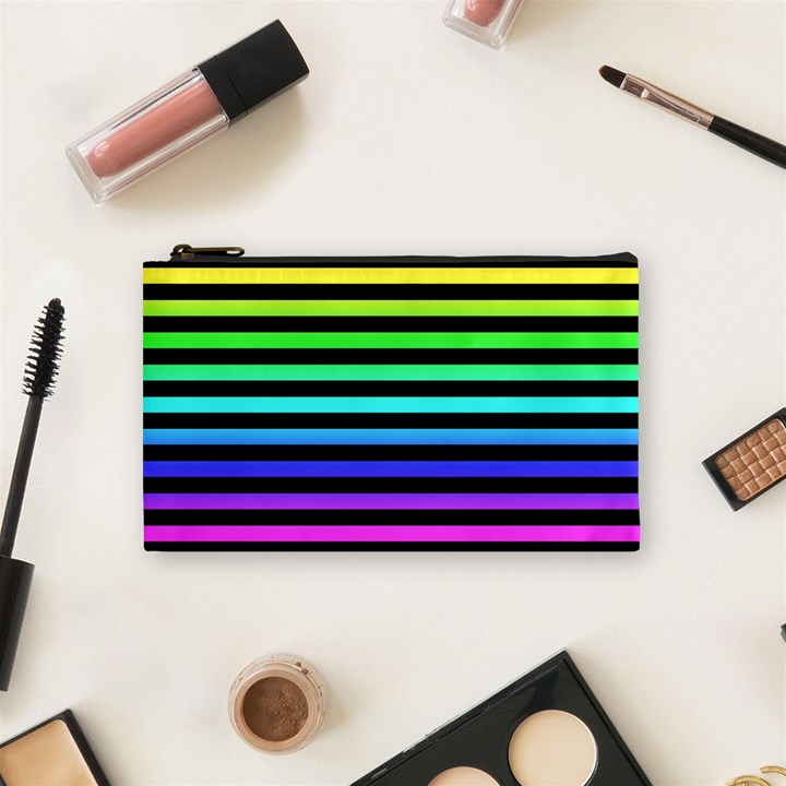 Rainbow Stripes Cosmetic Bag (Small)