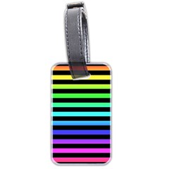 Rainbow Stripes Luggage Tag (two Sides) by ArtistRoseanneJones