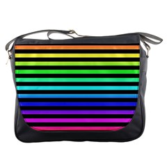 Rainbow Stripes Messenger Bag by ArtistRoseanneJones