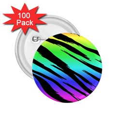 Rainbow Tiger 2 25  Button (100 Pack) by ArtistRoseanneJones