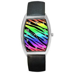 Rainbow Tiger Tonneau Leather Watch