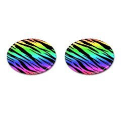 Rainbow Tiger Cufflinks (oval)