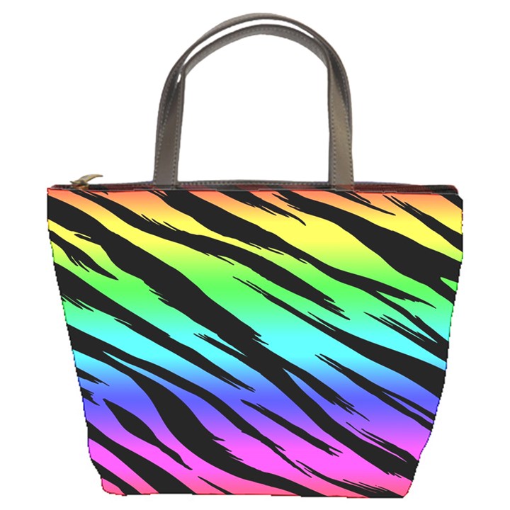 Rainbow Tiger Bucket Handbag