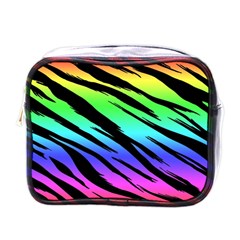 Rainbow Tiger Mini Travel Toiletry Bag (one Side)