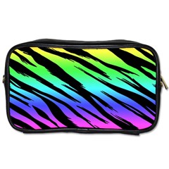 Rainbow Tiger Travel Toiletry Bag (one Side) by ArtistRoseanneJones