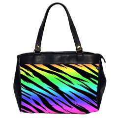 Rainbow Tiger Oversize Office Handbag (two Sides)