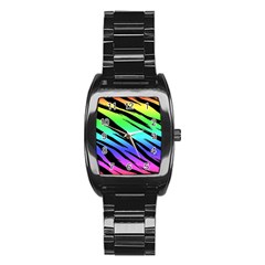 Rainbow Tiger Stainless Steel Barrel Watch