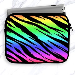 Rainbow Tiger Apple Ipad Zippered Sleeve by ArtistRoseanneJones