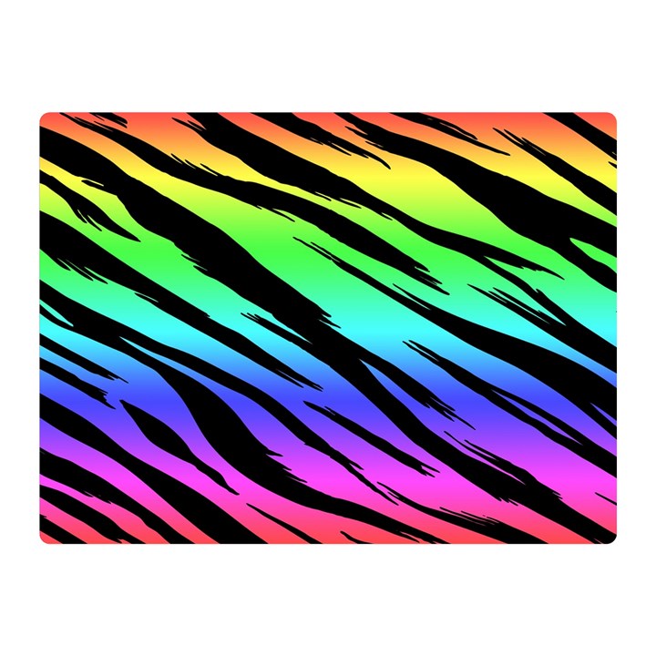 Rainbow Tiger Double Sided Flano Blanket (Mini)