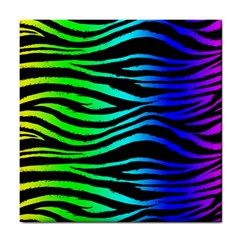 Rainbow Zebra Ceramic Tile by ArtistRoseanneJones