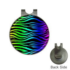 Rainbow Zebra Hat Clip With Golf Ball Marker