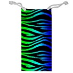 Rainbow Zebra Jewelry Bag Front