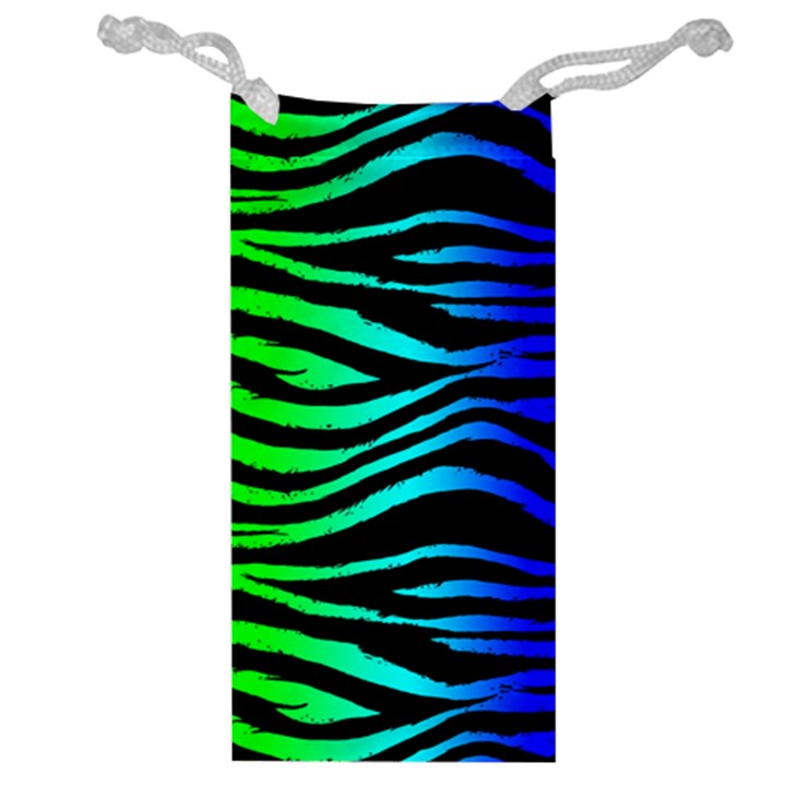 Rainbow Zebra Jewelry Bag