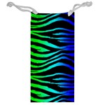 Rainbow Zebra Jewelry Bag Back