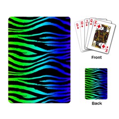 Rainbow Zebra Playing Cards Single Design by ArtistRoseanneJones