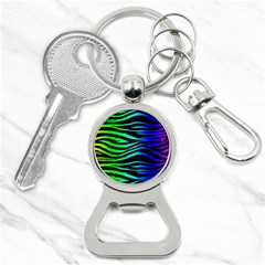 Rainbow Zebra Bottle Opener Key Chain