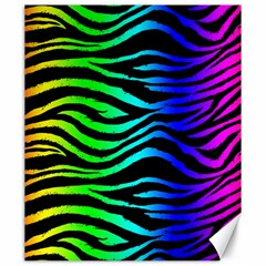 Rainbow Zebra Canvas 20  X 24  (unframed) by ArtistRoseanneJones