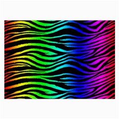 Rainbow Zebra Glasses Cloth (large, Two Sided)