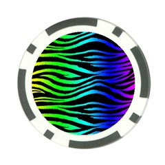 Rainbow Zebra Poker Chip (10 Pack)