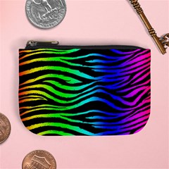 Rainbow Zebra Coin Change Purse by ArtistRoseanneJones