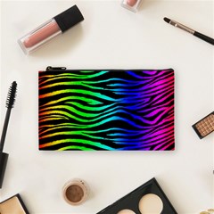 Rainbow Zebra Cosmetic Bag (small)