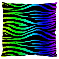 Rainbow Zebra Large Cushion Case (single Sided) 