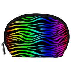 Rainbow Zebra Accessory Pouch (large)