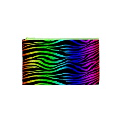 Rainbow Zebra Cosmetic Bag (xs)