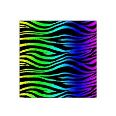 Rainbow Zebra Satin Bandana Scarf by ArtistRoseanneJones