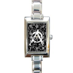 Anarchy Rectangular Italian Charm Watch