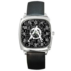 Anarchy Square Leather Watch