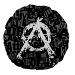 Anarchy Large 18  Premium Round Cushion  Front