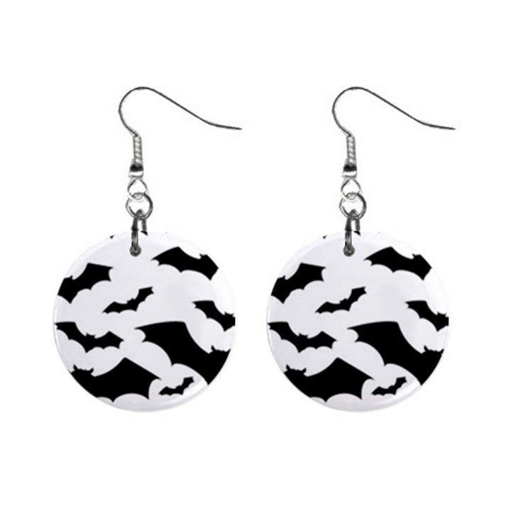 Deathrock Bats Mini Button Earrings