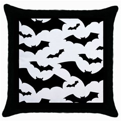 Deathrock Bats Black Throw Pillow Case by ArtistRoseanneJones