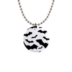 Deathrock Bats Button Necklace by ArtistRoseanneJones