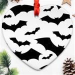 Deathrock Bats Heart Ornament (Two Sides) Front