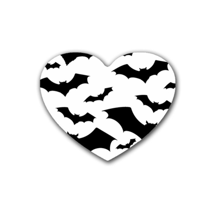 Deathrock Bats Drink Coasters 4 Pack (Heart) 