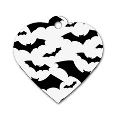 Deathrock Bats Dog Tag Heart (one Sided) 