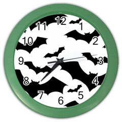 Deathrock Bats Wall Clock (color) by ArtistRoseanneJones