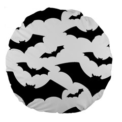 Deathrock Bats Large 18  Premium Round Cushion  by ArtistRoseanneJones