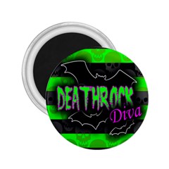 Deathrock Diva 2 25  Button Magnet by ArtistRoseanneJones