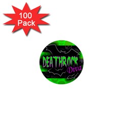 Deathrock Diva 1  Mini Button Magnet (100 Pack)